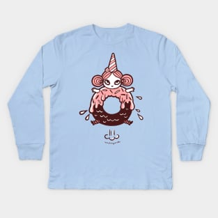 Donut Girl Kids Long Sleeve T-Shirt